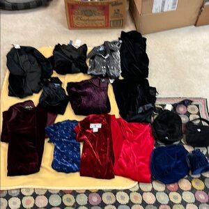 HOLIDAY Assorted vintage new Velvet Clothing Collection little girls size 4/5